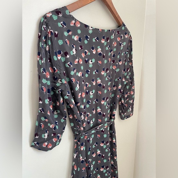 Boden Florence Printed Grey Dress US 8 Feminine Cottagecore MIDI - Picture 6 of 11